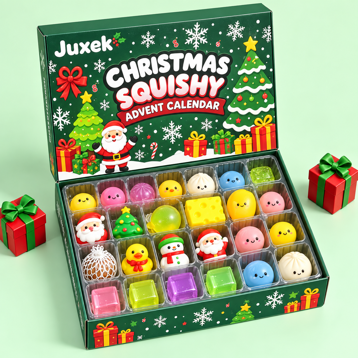 Juxek 24-Day Squishy Advent Calendar – Halloween & Christmas Surprise Countdown Box