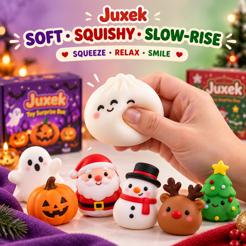 Juxek 24-Day Squishy Advent Calendar – Halloween & Christmas Surprise Countdown Box