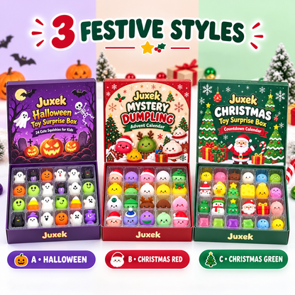 Juxek 24-Day Squishy Advent Calendar – Halloween & Christmas Surprise Countdown Box