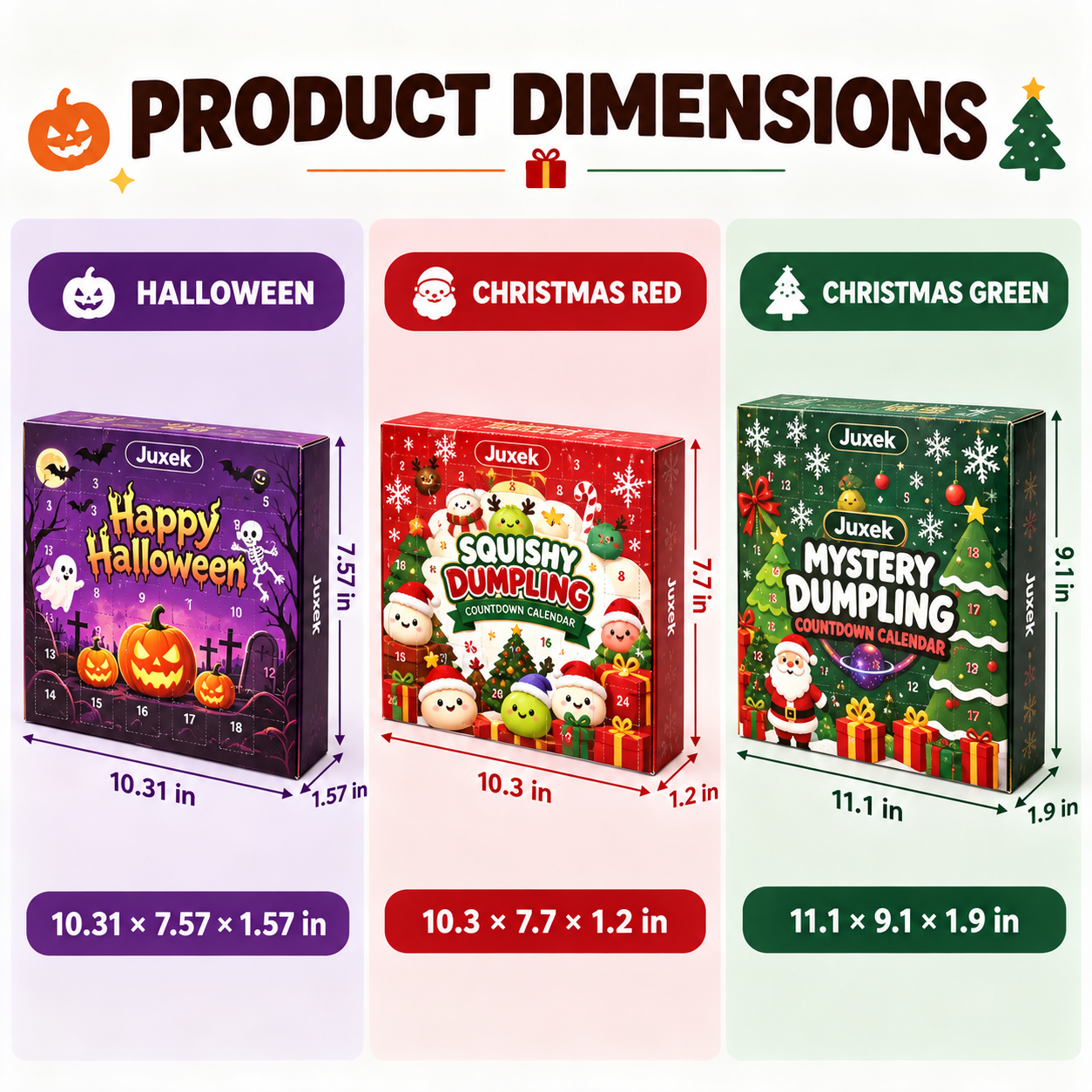 Juxek 24-Day Squishy Advent Calendar – Halloween & Christmas Surprise Countdown Box