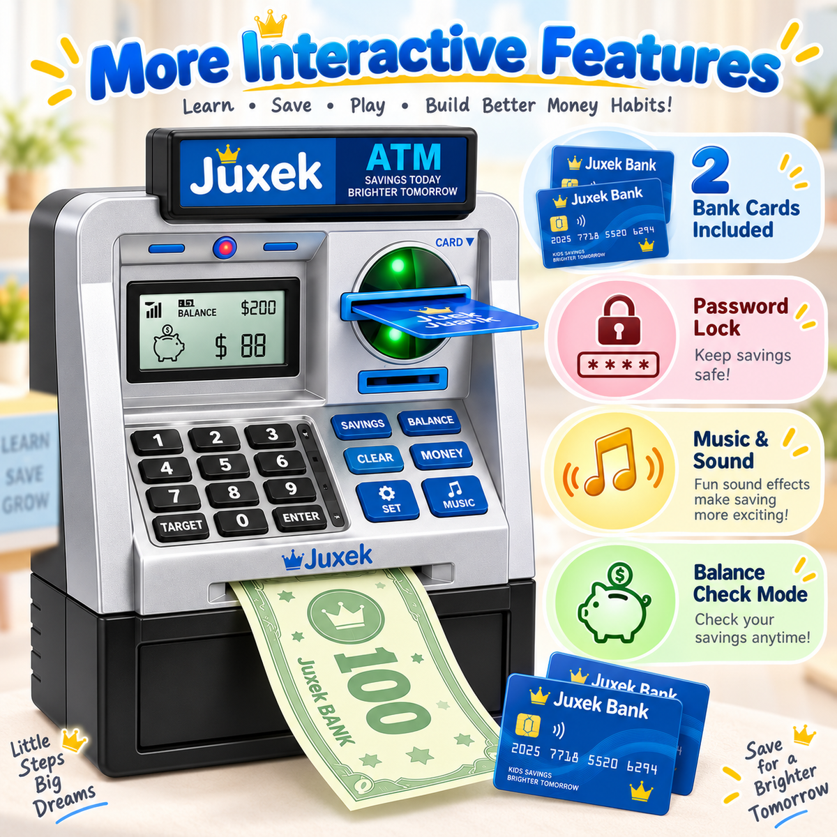 Juxek ATM bank savings experience