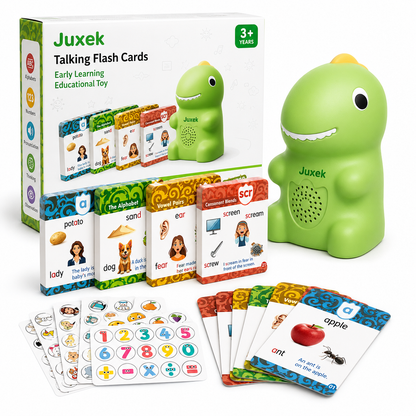 Juxek™ Talking Flash Cards – Interactive Learning Set for Kids