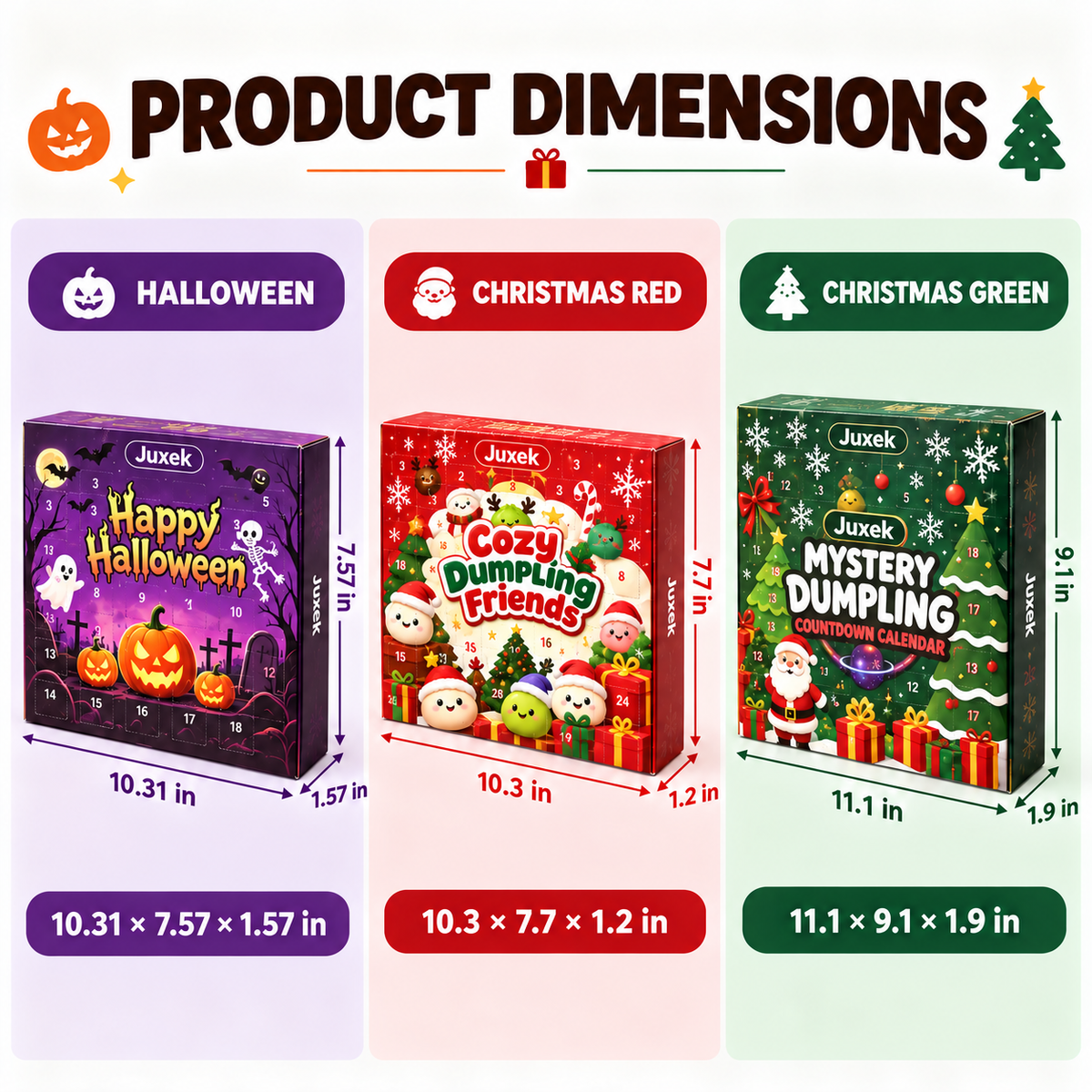 Juxek 24-Day Squishy Advent Calendar – Halloween & Christmas Surprise Countdown Box