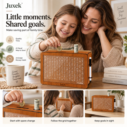 Juxek Smart ATM Piggy Bank for Kids – Interactive Money Saving Box with Password Lock, Cash Counter & Financial Learning Toy
