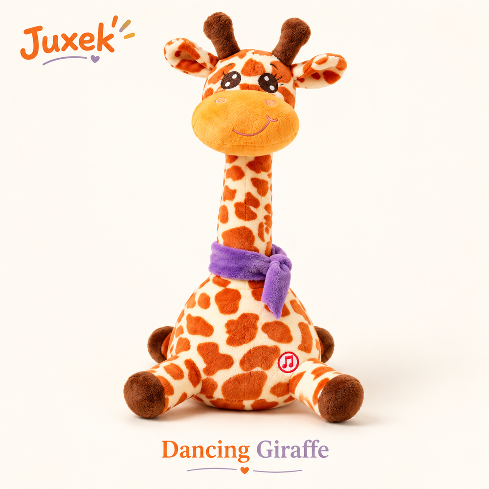 Juxek Dancing Giraffe Plush Toy – Sings, Repeats Your Voice & Lights Up