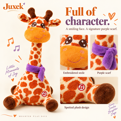 Juxek Dancing Giraffe Plush Toy – Sings, Repeats Your Voice & Lights Up