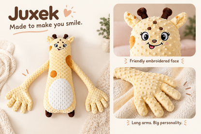 Juxek™ Giraffe Plush with Remote-Controlled Patting & 3 Adjustable Speeds