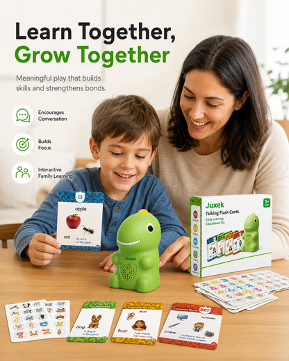 Juxek™ Talking Flash Cards – Interactive Learning Set for Kids