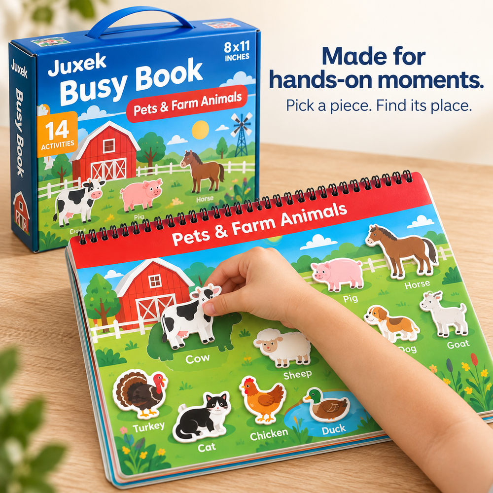 Juxek Busy Book – Hands-On Matching Activities for Preschoolers