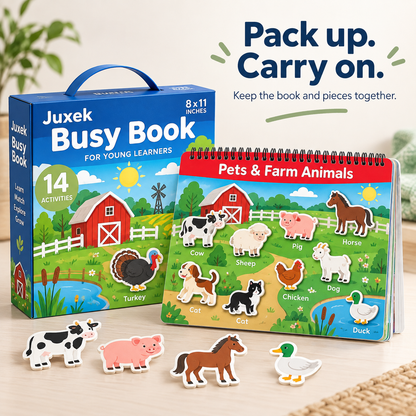 Juxek Busy Book – Hands-On Matching Activities for Preschoolers