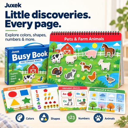 Juxek Busy Book – Hands-On Matching Activities for Preschoolers